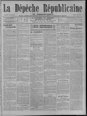 02/05/1911 - La Dépêche républicaine de Franche-Comté [Texte imprimé]