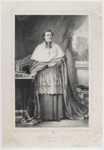Mgr.Thomas Marie Joseph Gousset Archevêque de Reims / Peint et lith. par E. Baille ; Imp. par Lemercier à Paris. Paris : Lemercier