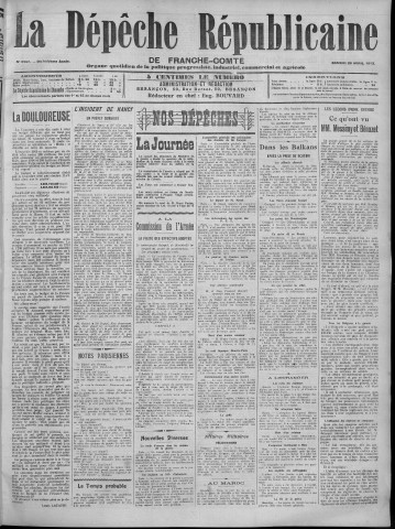 26/04/1913 - La Dépêche républicaine de Franche-Comté [Texte imprimé]