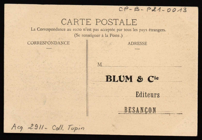 Besançon - L'Arsenal [image fixe] , Besançon : Blum et Cie, Edit., 1904/1930