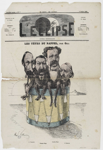 Les têtes du rappel [image fixe] / And. Gill Relief Marchandeau 305 rue St Denis, 1869