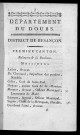 Département du Doubs. District(s). Nom et adresse des membres
