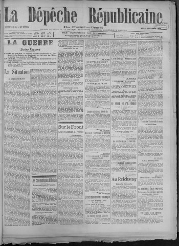08/10/1917 - La Dépêche républicaine de Franche-Comté [Texte imprimé]