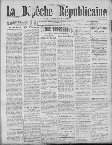 06/05/1921 - La Dépêche républicaine de Franche-Comté [Texte imprimé]