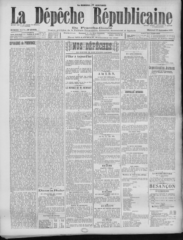 17/09/1924 - La Dépêche républicaine de Franche-Comté [Texte imprimé]