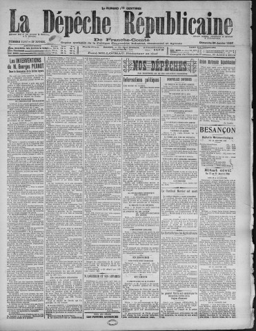 24/01/1926 - La Dépêche républicaine de Franche-Comté [Texte imprimé]