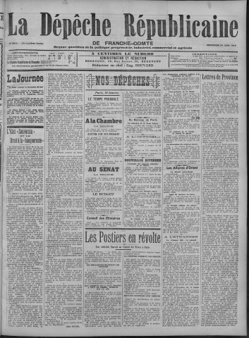 24/06/1914 - La Dépêche républicaine de Franche-Comté [Texte imprimé]