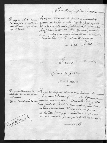 Comptes de la Ville de Besançon, recettes et dépenses, Compte de François Varin (1704)