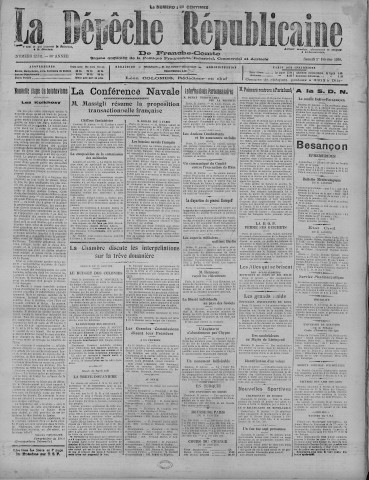 01/02/1930 - La Dépêche républicaine de Franche-Comté [Texte imprimé]
