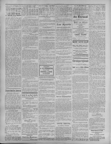 07/04/1923 - La Dépêche républicaine de Franche-Comté [Texte imprimé]