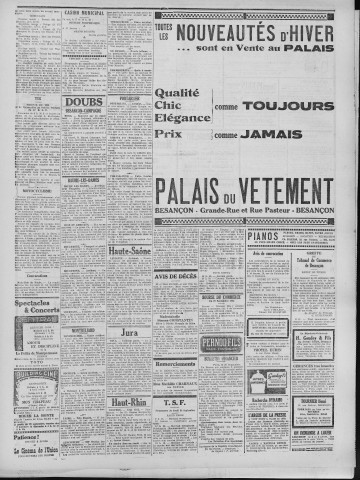 28/09/1933 - La Dépêche républicaine de Franche-Comté [Texte imprimé]