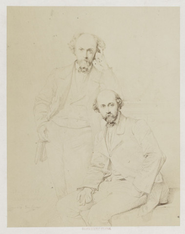 [Jules et Edouard Grenier] / Bisson frères photog. [marque gaufrée sous l'estampe] : photographes de S.M. l'Empereur ; [d'après un dessin de] Lehmann