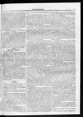 25/01/1843 - Le Franc-comtois - Journal de Besançon et des trois départements