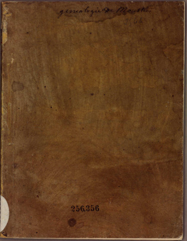 Généalogie de la maison de Moustier, origin. du comté de Bourgogne