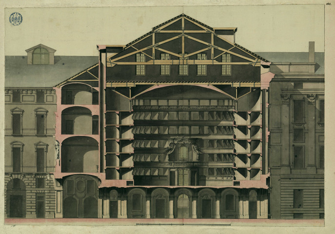 Coupe du théâtre royal de Turin / Pierre-Adrien Pâris , [S.l.] : [P.-A. Pâris], [1700-1800]