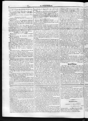 13/12/1842 - Le Franc-comtois - Journal de Besançon et des trois départements