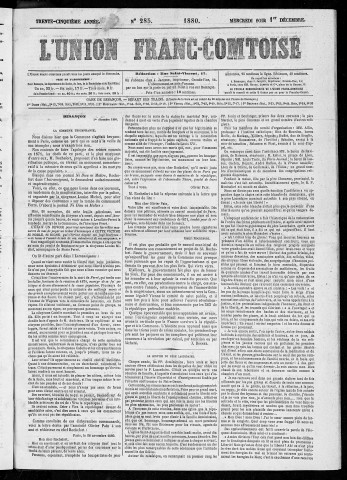 01/12/1880 - L'Union franc-comtoise [Texte imprimé]