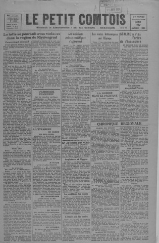 10/01/1944 - Le petit comtois [Texte imprimé] : journal républicain démocratique quotidien