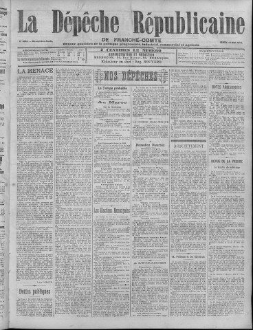 14/05/1912 - La Dépêche républicaine de Franche-Comté [Texte imprimé]