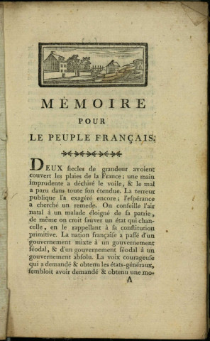 Mémoire pour le peuple français.