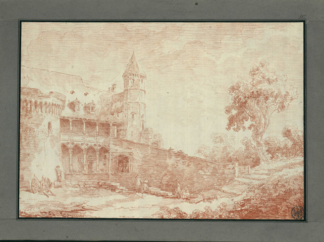 51 - Vue du Logis des Sept Vertus au château d'Amboise , [France], 1766