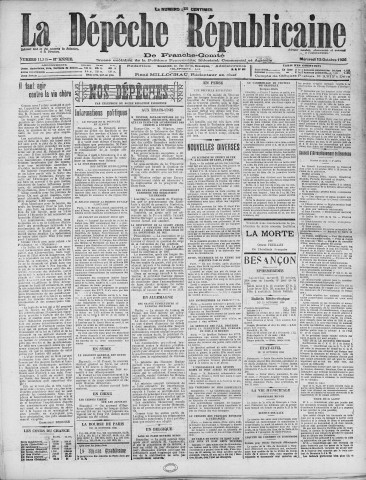 13/10/1926 - La Dépêche républicaine de Franche-Comté [Texte imprimé]