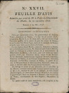 29/05/1808 - Feuille d'avis autorisée par arrêté de M. le Préfet du département du Doubs