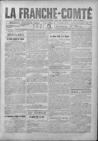 28/01/1893 - La Franche-Comté : journal politique de la région de l'Est
