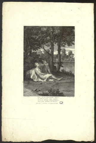 Vénus et l'Amour [image fixe] / N. Poussin pinx. R. Hecquert Sculp.  ; G. Duchange , à Paris chez G. Duchange, rue S. Jacque avec P. du R. : G. Duchange, 1713/1775