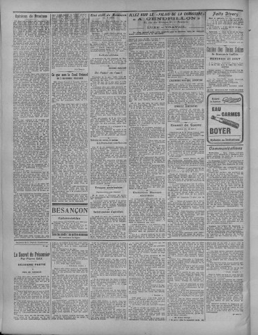 20/08/1919 - La Dépêche républicaine de Franche-Comté [Texte imprimé]