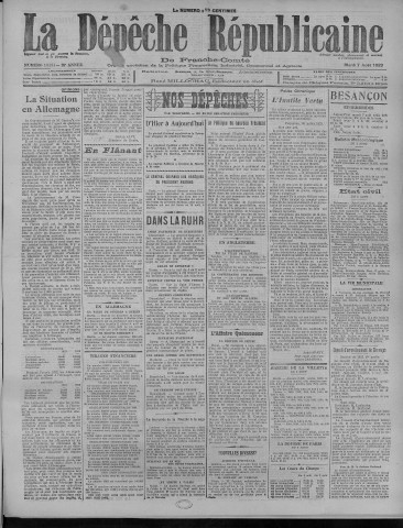 07/08/1923 - La Dépêche républicaine de Franche-Comté [Texte imprimé]