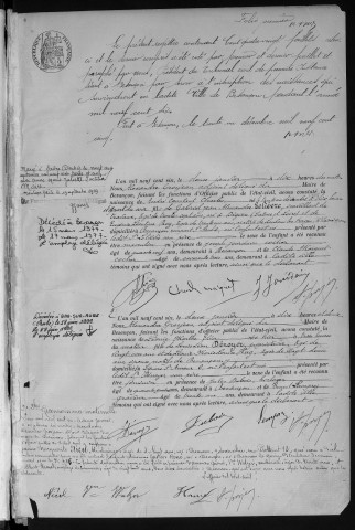 Registre des naissances, 1906
