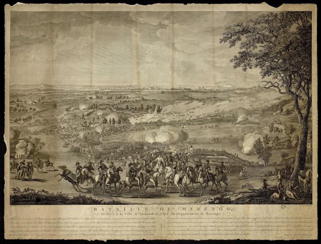 Bataille de Marengo [estampe] : dédiée à la Ville d' Alexandrie, chef du Département de Marengo / gravé par Wexelberg  ; dessiné d'après nature par Ange Persico , [S.l.] : [s.n.], [1754-1830]