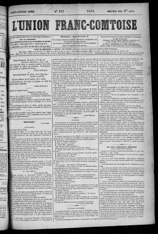 01/08/1883 - L'Union franc-comtoise [Texte imprimé]