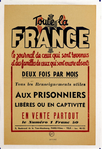 Toute la France, affichette