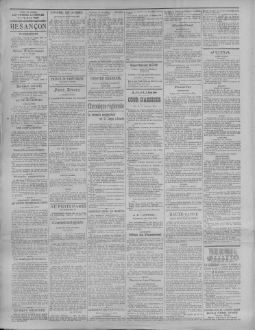 10/01/1923 - La Dépêche républicaine de Franche-Comté [Texte imprimé]