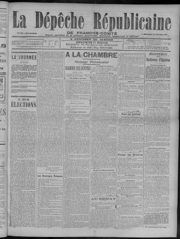 21/02/1906 - La Dépêche républicaine de Franche-Comté [Texte imprimé]