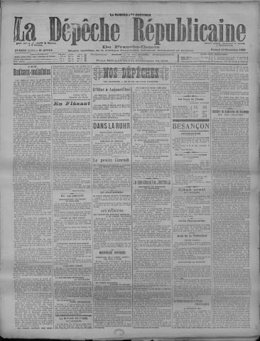 10/11/1923 - La Dépêche républicaine de Franche-Comté [Texte imprimé]