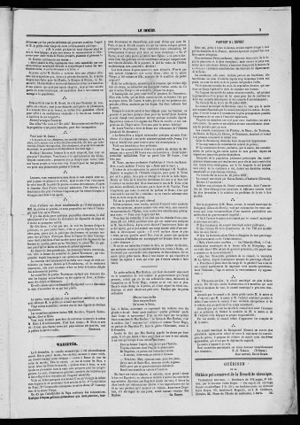 25/12/1869 - Le Doubs : journal démocratique hebdomadaire : 1869-1871
