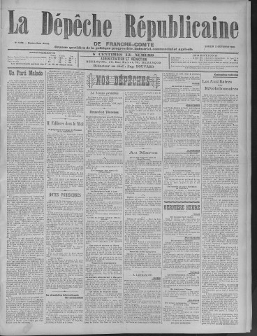 02/10/1909 - La Dépêche républicaine de Franche-Comté [Texte imprimé]