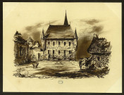 Chaussin (Jura). Petite maison en brique : draperie et rouennerie [dessin] , [S.l.] : [s.n.], [s.d.]