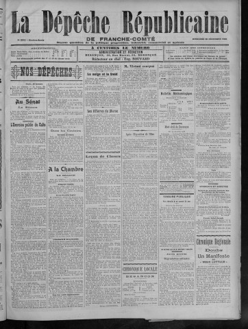 30/12/1906 - La Dépêche républicaine de Franche-Comté [Texte imprimé]