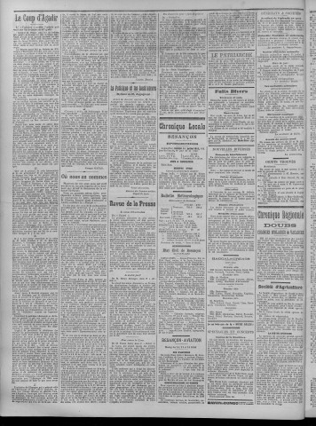11/07/1911 - La Dépêche républicaine de Franche-Comté [Texte imprimé]