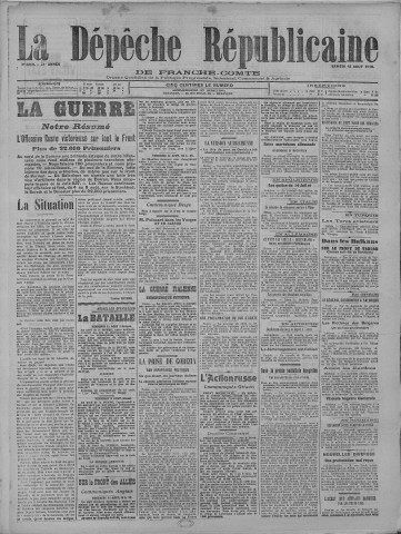 12/08/1916 - La Dépêche républicaine de Franche-Comté [Texte imprimé]