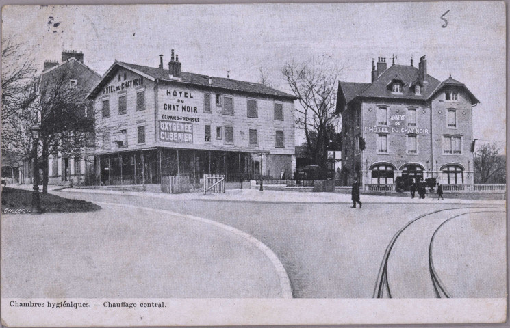 Besançon-Viotte (Doubs)- Hôtel du Chat Noir (en face de la gare) - Louis Cattet, Propriétaire - Ch. Siffert Succ. . [image fixe] , 1904/1910