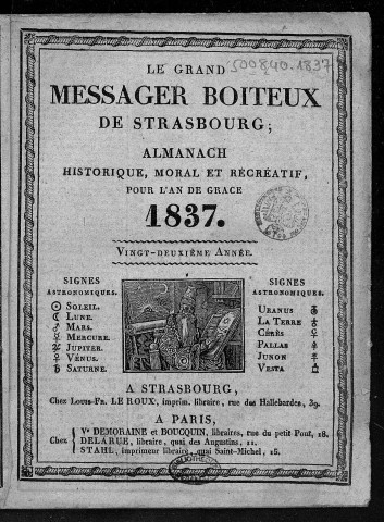 Le Grand messager boîteux de Strasbourg [Texte imprimé]