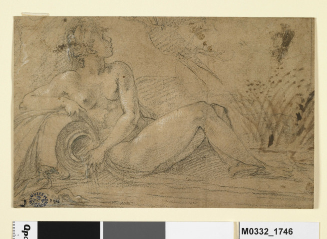 Étude d'une nymphe couchée