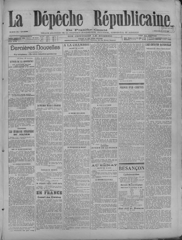 20/06/1919 - La Dépêche républicaine de Franche-Comté [Texte imprimé]