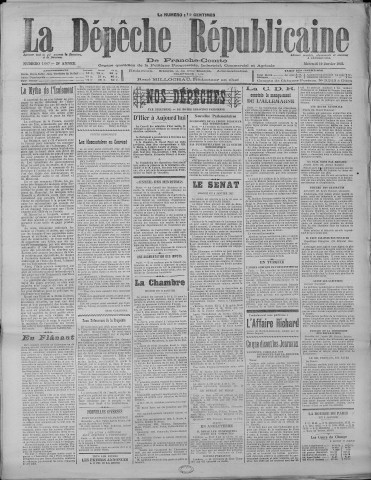 10/01/1923 - La Dépêche républicaine de Franche-Comté [Texte imprimé]