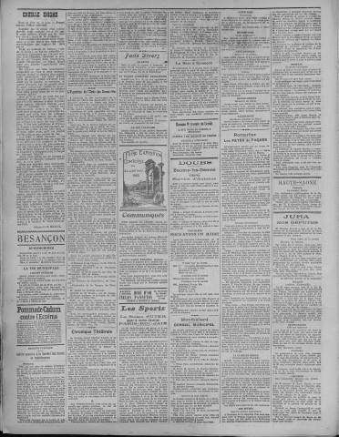 03/04/1923 - La Dépêche républicaine de Franche-Comté [Texte imprimé]